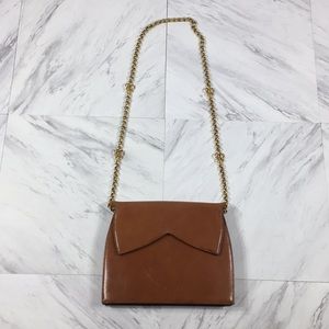 ⭐️ HANAE MORI BROWN LEATHER SHOULDER BAG (WEAR)